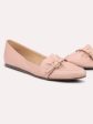 Women Peach Buckles Flats Ballerinas Cheap