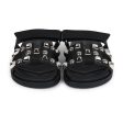 Hermes Chypre Techno Sandals Black Studded Calfskin Palladium Hardware 37.5 EU Discount