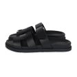 Hermes Chypre Techno Sandals Black Calfskin Palladium Hardware 38.5 EU Supply