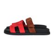 Hermes Chypre Techno Sandal Rouge Cinetique Gold Suede Palladium Hardware 36.5 EU Fashion