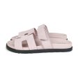 Hermes Chypre Sandals Rose Porcelaine Suede 37 EU Hot on Sale