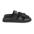 Hermes Chypre Sandals Black Calfskin 39 Sale