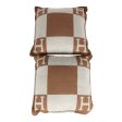 Hermes  Avalon  Signature H Cushion PM Ecru and Camel Set For Sale