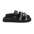 Hermes Chypre Techno Sandals Black Studded Calfskin Palladium Hardware 37.5 EU Discount