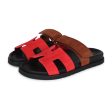 Hermes Chypre Techno Sandal Rouge Cinetique Gold Suede Palladium Hardware 36.5 EU Fashion