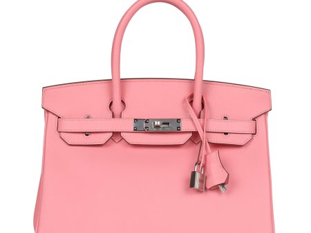 Hermes Birkin 30 Rose Confetti Epsom Palladium Hardware on Sale