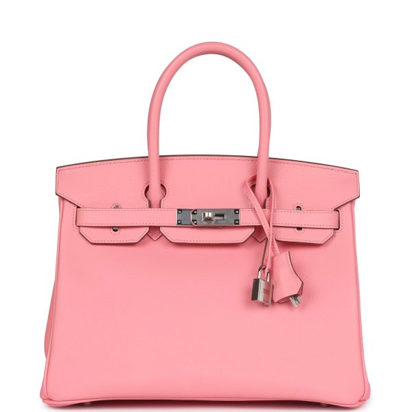 Hermes Birkin 30 Rose Confetti Epsom Palladium Hardware on Sale