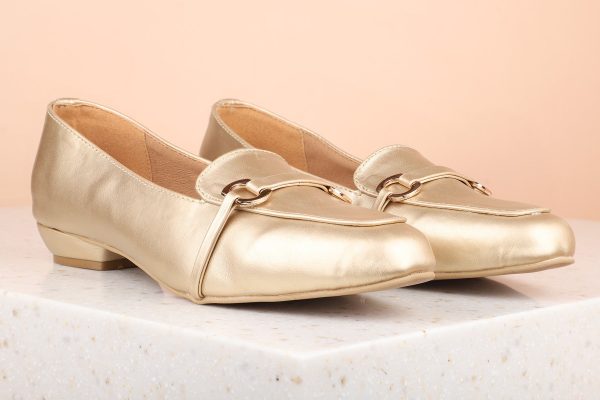 Women Gold Solid Block Pumps Online