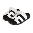 Hermes Chypre Sandals White Palladium Hardware 35.5 EU Online Sale