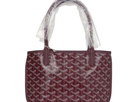 Goyard Goyardine Burgundy Anjou Mini Bag Palladium Hardware Online now