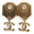 Chanel CC Buckle Dangle Earrings Black Leather Gold Hardware Online