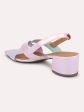 Women Pink-Toned Iridescent Effect Colourblocked Block Heels Online