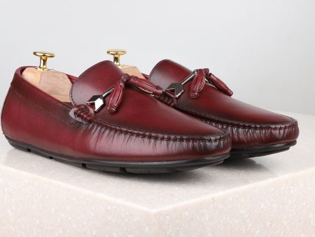 Driving Shoes-Burgundy Fashion