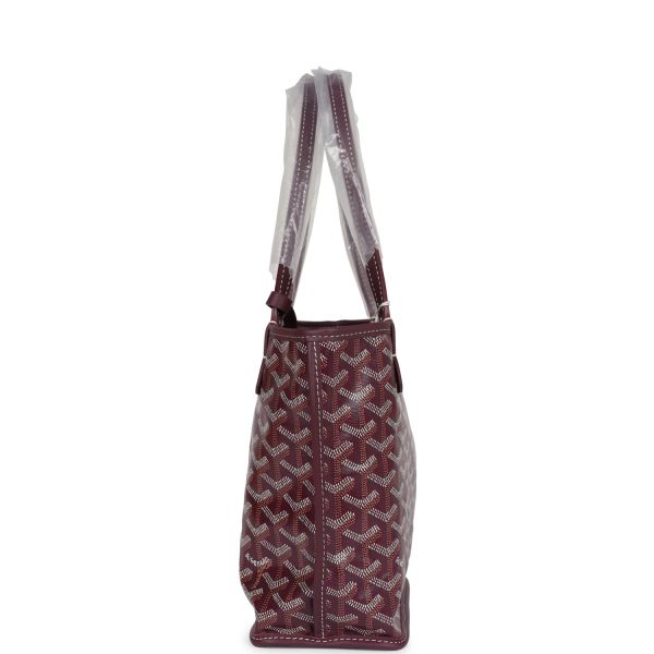 Goyard Goyardine Burgundy Anjou Mini Bag Palladium Hardware Online now