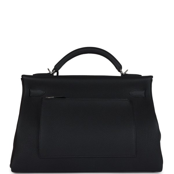 Hermes Kelly 42 Maxi Black Togo Palladium Hardware For Cheap