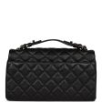 Chanel City Rock Medium Flap Black Goatskin Ruthenium Hardware Fashion