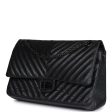 Chanel Medium Chevron Reissue 226 2.55 Flap Bag So Black Aged Calfskin Black Hardware Cheap