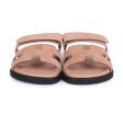 Hermes Chypre Techno Sandal Nude Suede Palladium Hardware 37 EU Cheap