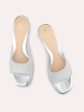 Women Silver-Toned Embellished Block Sandals Online Hot Sale