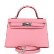 Hermes Kelly Sellier 20 Rose Confetti Verso Chèvre Palladium Hardware Online