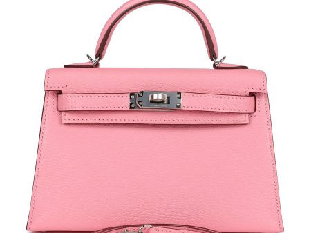 Hermes Kelly Sellier 20 Rose Confetti Verso Chèvre Palladium Hardware Online