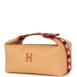 Hermes Bride A Brac Carre Case PM Fauve Merino Wool Palladium Hardware Cheap