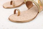 Women Antique Embellished One Toe Wedges Online now