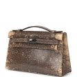 Hermes Kelly Pochette Desert Varanus Salvator Lizard Palladium Hardware Cheap