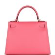 Hermes Kelly Sellier 28 Rose Azalee Epsom Gold Hardware Supply