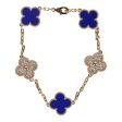 Van Cleef & Arpels Vintage Alhambra 5 Motif Bracelet Lapis Lazuli Diamonds & 18K Yellow Gold Hardware Payment 1 of 2 Fashion