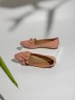 Women Peach Buckles Flats Ballerinas Cheap