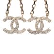 Chanel CC Drop Earrings Pearl & Crystals Light Gold Tone Metal Supply