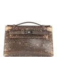 Hermes Kelly Pochette Desert Varanus Salvator Lizard Palladium Hardware Cheap