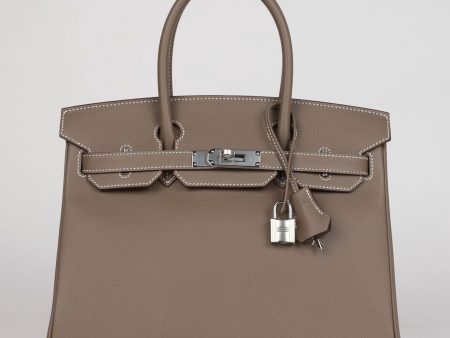 Hermes Birkin 30cm Etoupe Epsom PHW on Sale