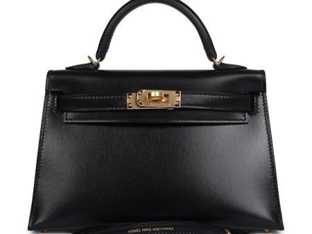 Hermes Kelly Sellier 20 Black Box Gold Hardware Online Hot Sale