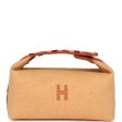 Hermes Bride A Brac Carre Case PM Fauve Merino Wool Palladium Hardware Cheap