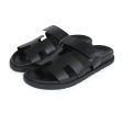 Hermes Chypre Sandals Black Calfskin 39 Sale