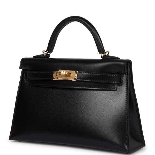 Hermes Kelly Sellier 20 Black Box Gold Hardware Online Hot Sale