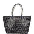 Goyard Artois Tote MM Navy Goyardine Canvas & Chevroches Calfskin Palladium Hardware Discount