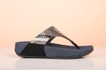 Women Black Embellished Comfort Sandals Online Sale