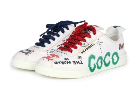 Chanel x Pharrell White Multi-Color Canvas Sneakers 35.5 EU Sale