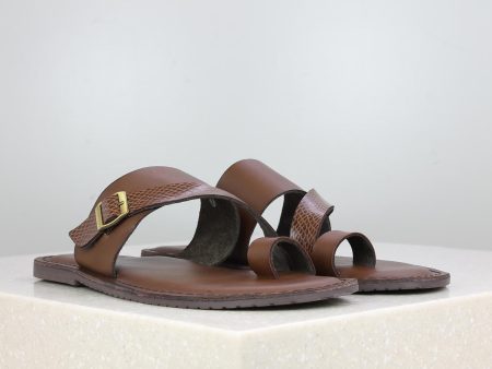 Front Buckle Thong -Brown Online Hot Sale