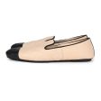 Chanel Beige and Black Flats with Clutch 37 EU Supply