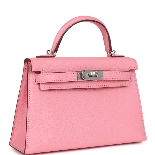 Hermes Kelly Sellier 20 Rose Confetti Verso Chèvre Palladium Hardware Online