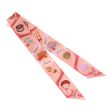 Hermes  Funny Ice Cream  Rose Poudre Multi Silk Twilly Pair Supply