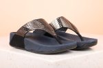 Women Black Embellished Comfort Sandals Online Sale