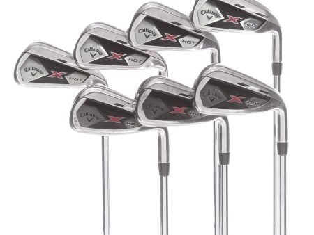 Callaway X Hot Steel Mens Right Hand Irons 4-PW Stiff - True Temper Speed Step 85 R on Sale