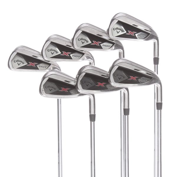 Callaway X Hot Steel Mens Right Hand Irons 4-PW Stiff - True Temper Speed Step 85 R on Sale