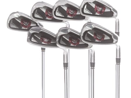 Wilson D100 Steel Mens Right Hand Irons 5-SW Uniflex - True Temper For Sale