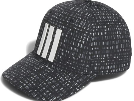 adidas Tour 3 Stripes Print Cap - Black For Sale